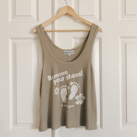 Wildfox Tops - Wildfox Remove Your Shoes Tank - NWT